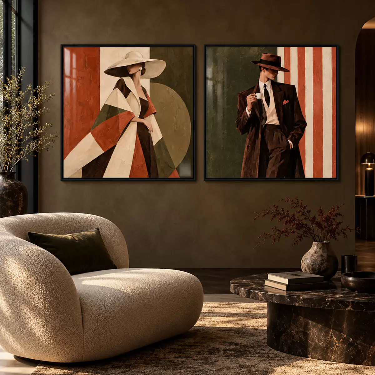 Poster Persoane elegante, îmbrăcate în ținute moderne d31116
