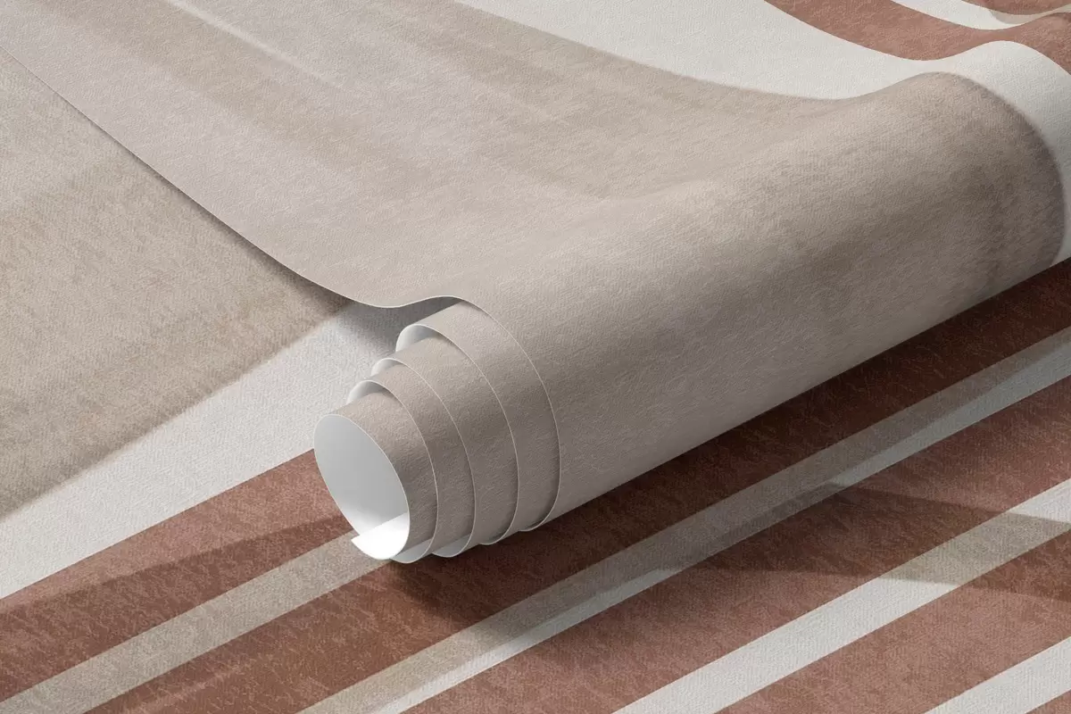 fototapet Compoziție abstractă cu frunze de palmier, arcade geometrice și dungi verticale w10110
