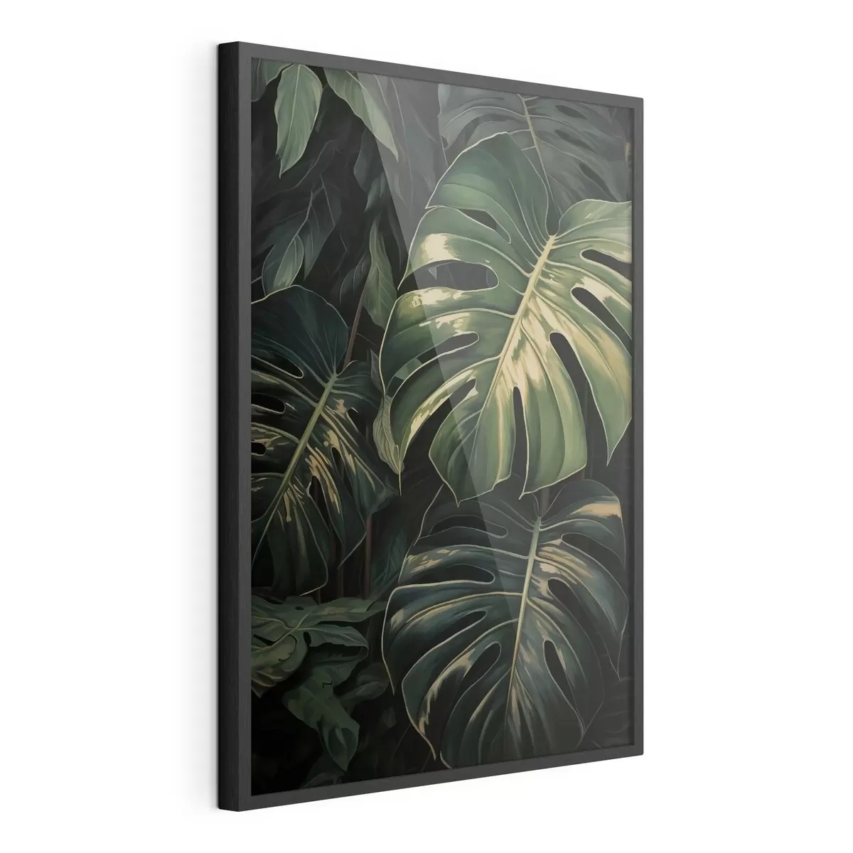 Poster Frunze lucioase de Monstera în „Dark Tropics” f51091