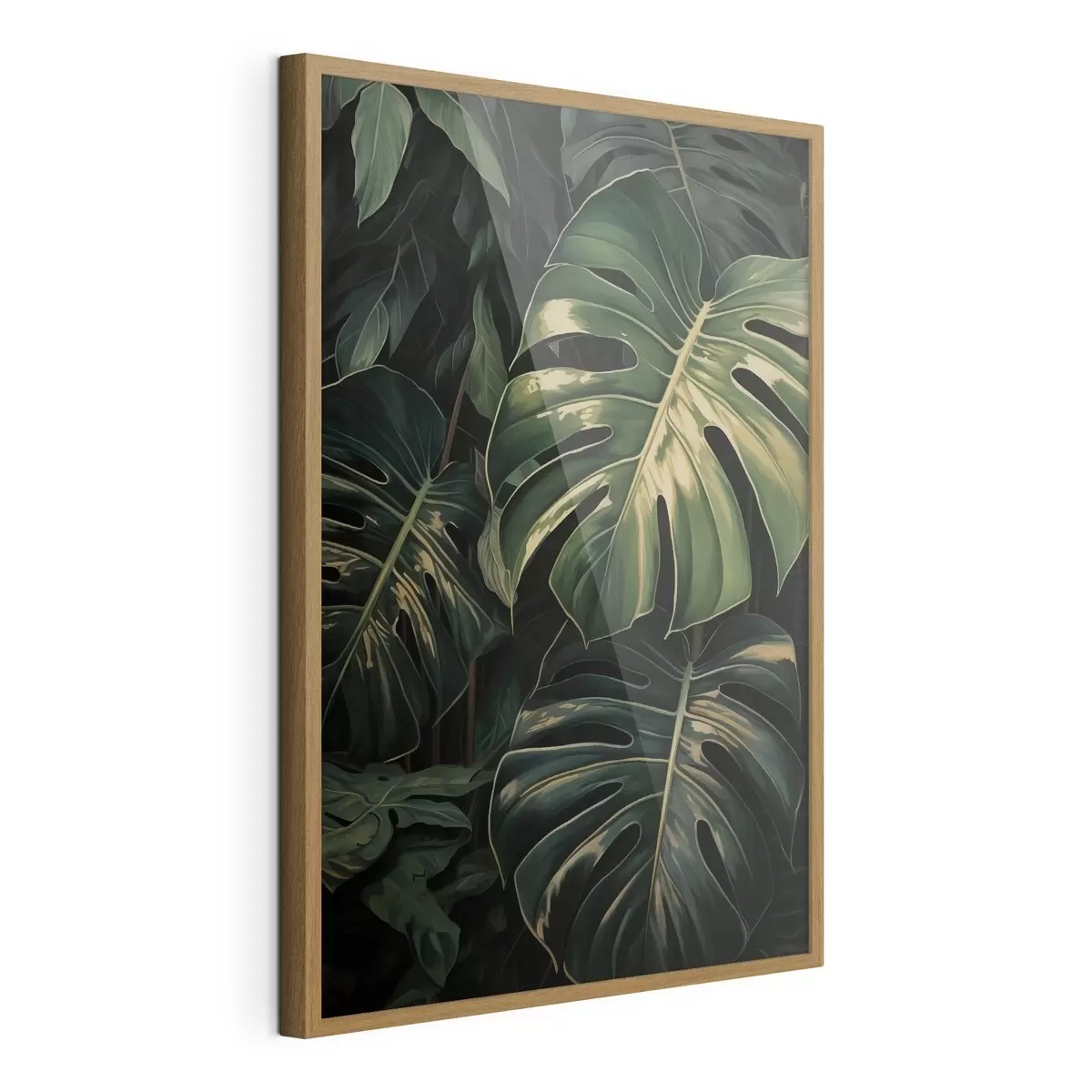 Poster Frunze lucioase de Monstera în „Dark Tropics” f51091