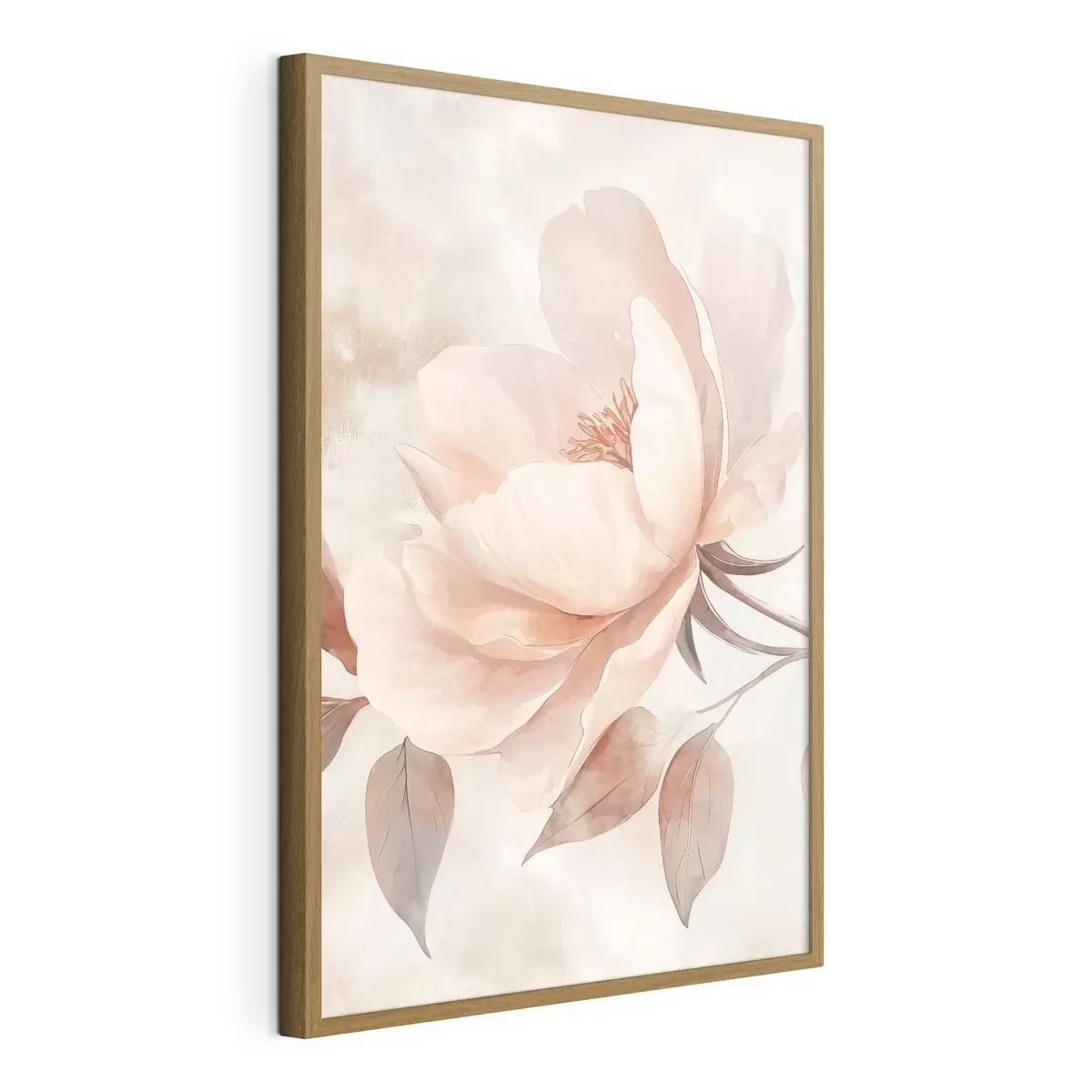 Poster Floare în acuarelă roz-bej f51098