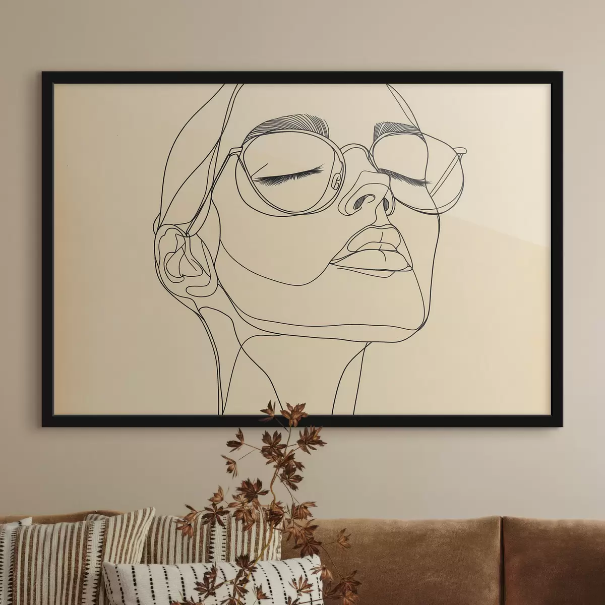 Poster Portret liniar al unei femei f51145