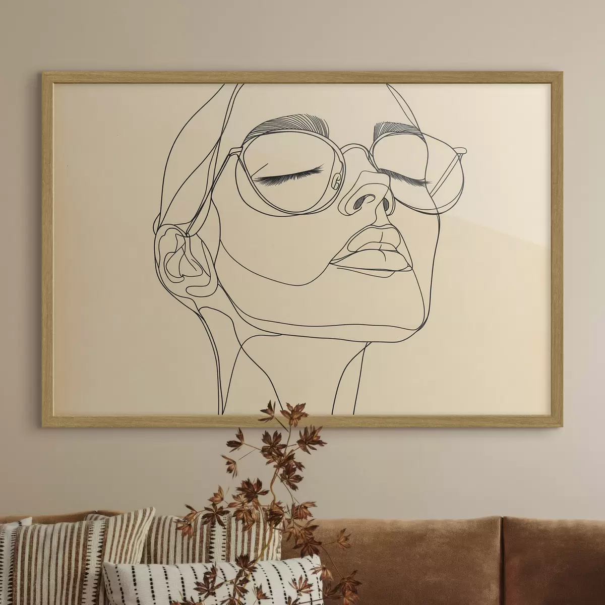 Poster Portret liniar al unei femei f51145