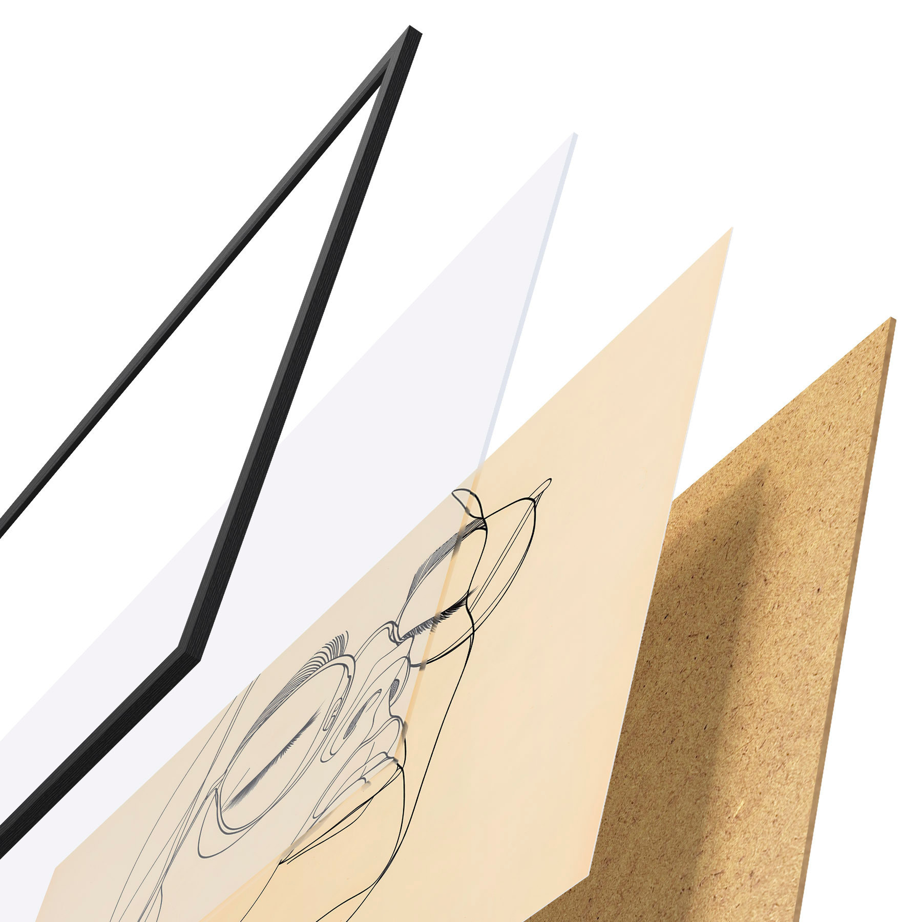 Poster Portret liniar al unei femei f51145