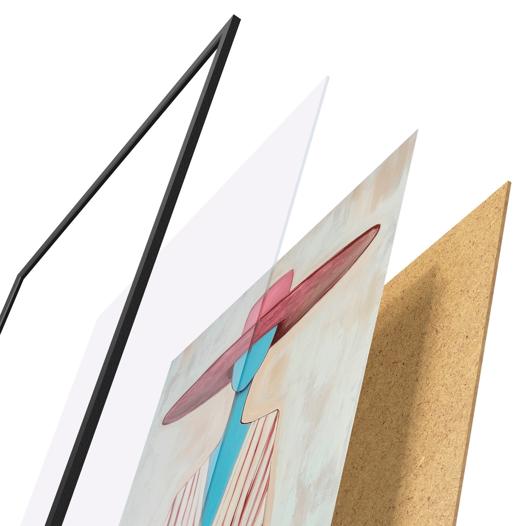 Poster Tablou reprezentând o figură feminină abstractă f51152