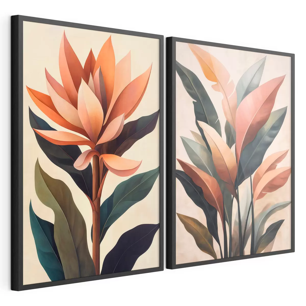 Poster Flori și frunze abstracte d31105