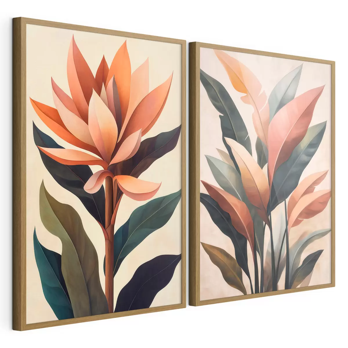 Poster Flori și frunze abstracte d31105