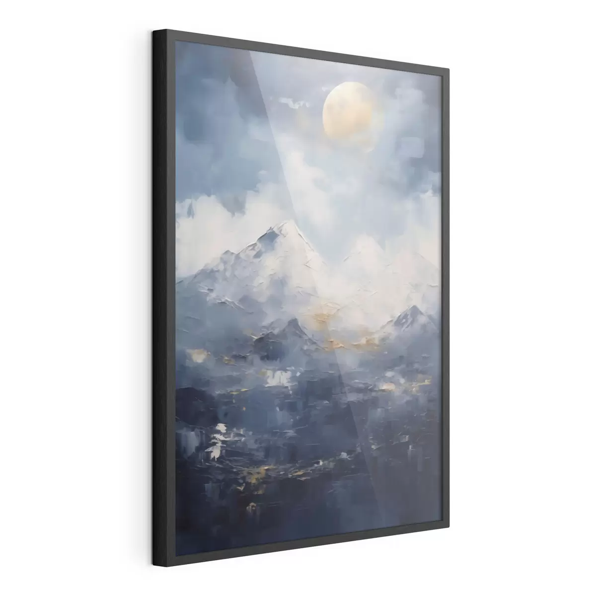 Poster Peisaj montan nocturn, imitație după un tablou f51165