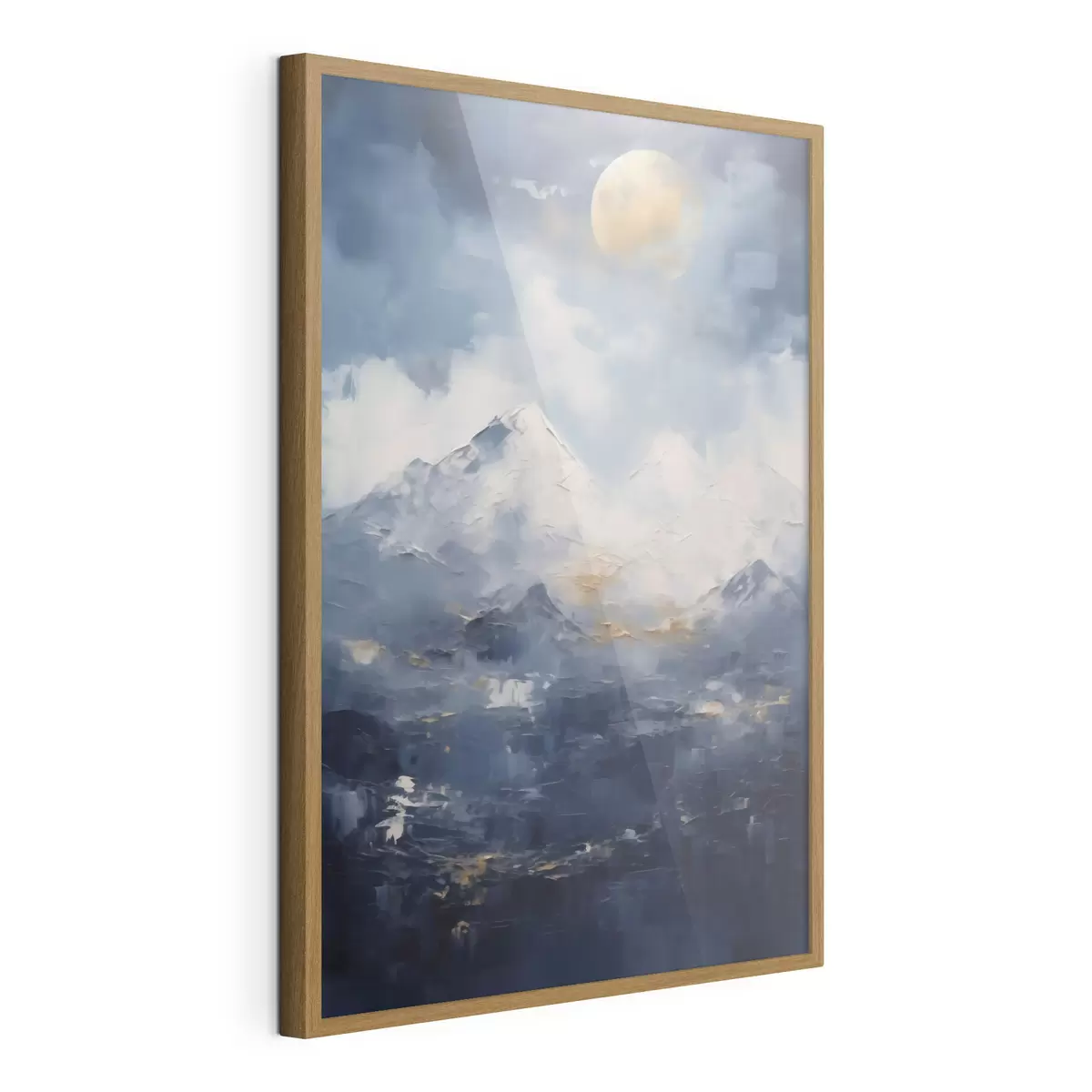 Poster Peisaj montan nocturn, imitație după un tablou f51165