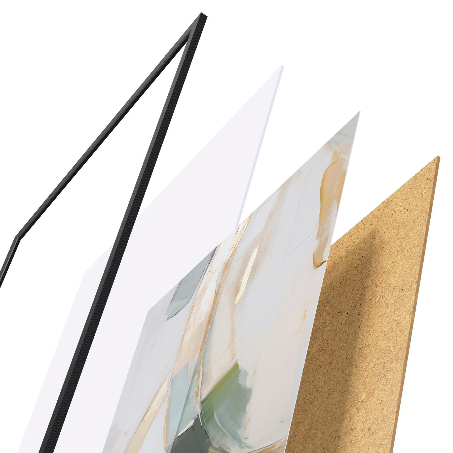 Poster Compoziție abstractă, imitație a unui tablou f51166