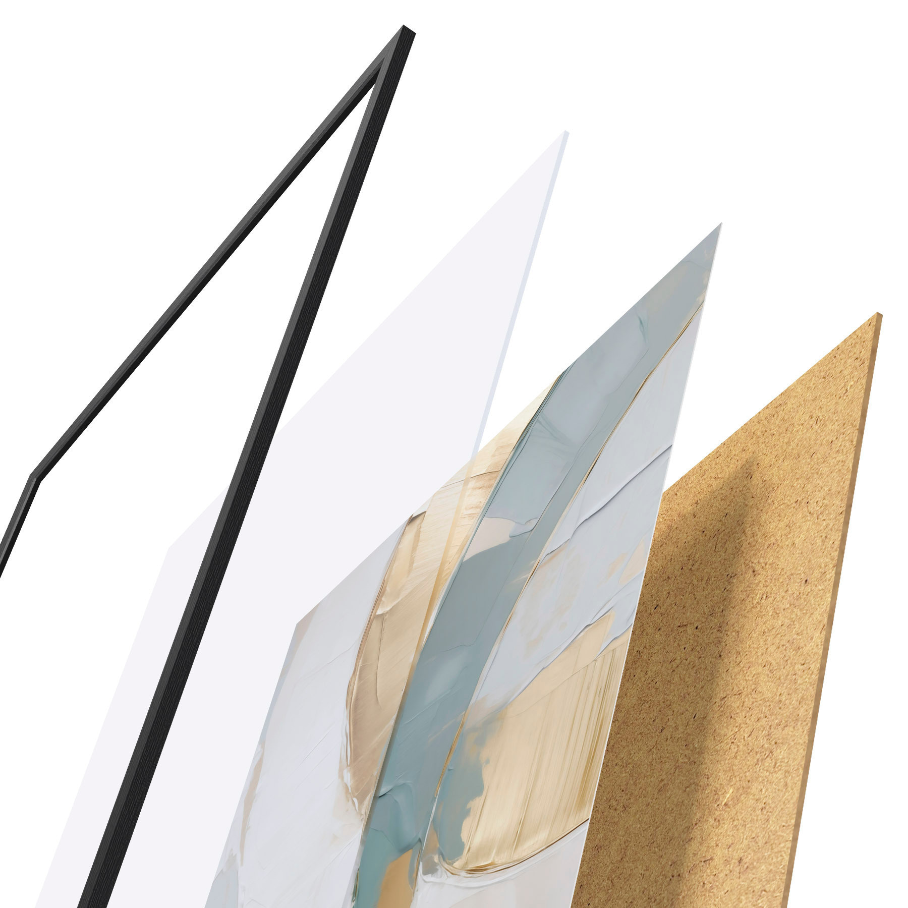Poster Motiv abstract, imitație a unui tablou f51167