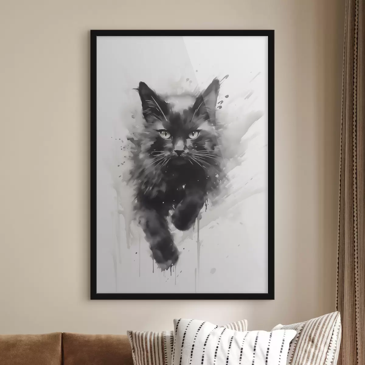 Poster Pisică, imitație a unui tablou f51168