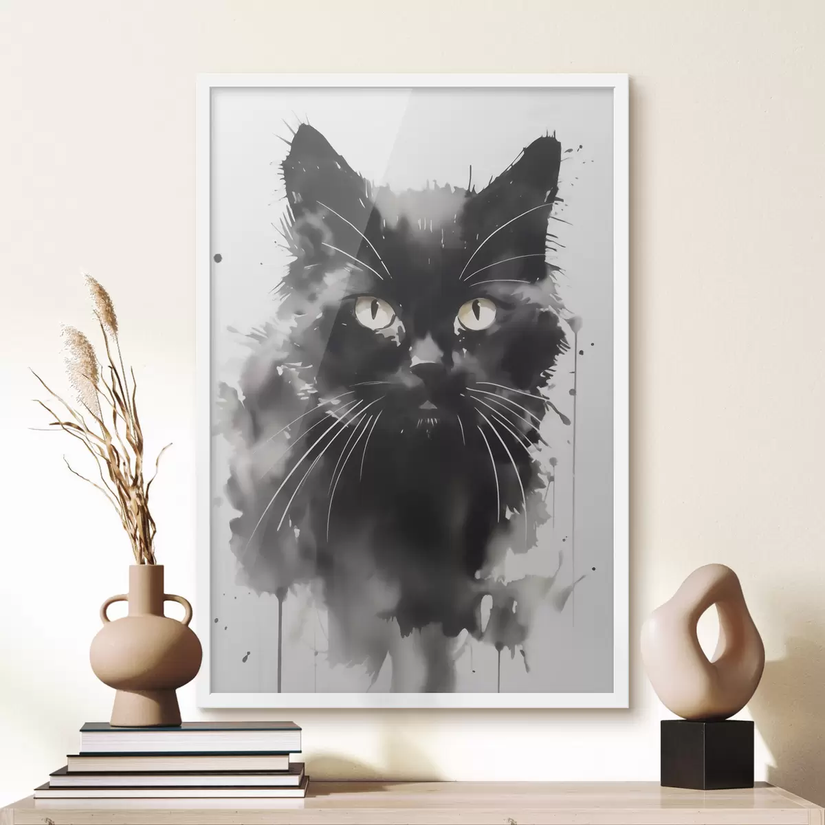 Poster Portretul unei pisici, imitație după un tablou f51169