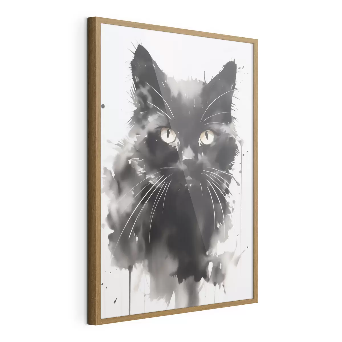 Poster Portretul unei pisici, imitație după un tablou f51169