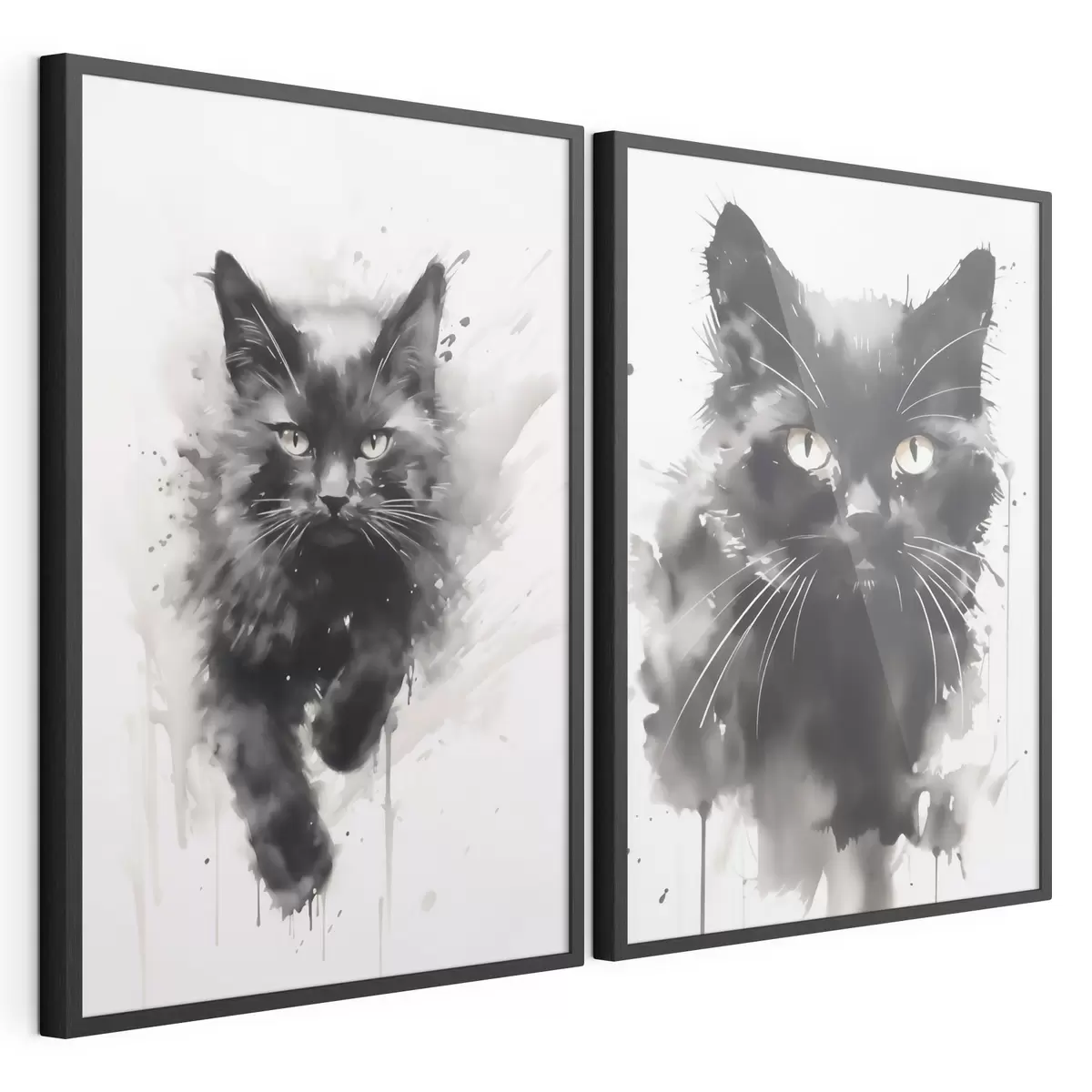 Poster Pisică, imitație a unui tablou d31110