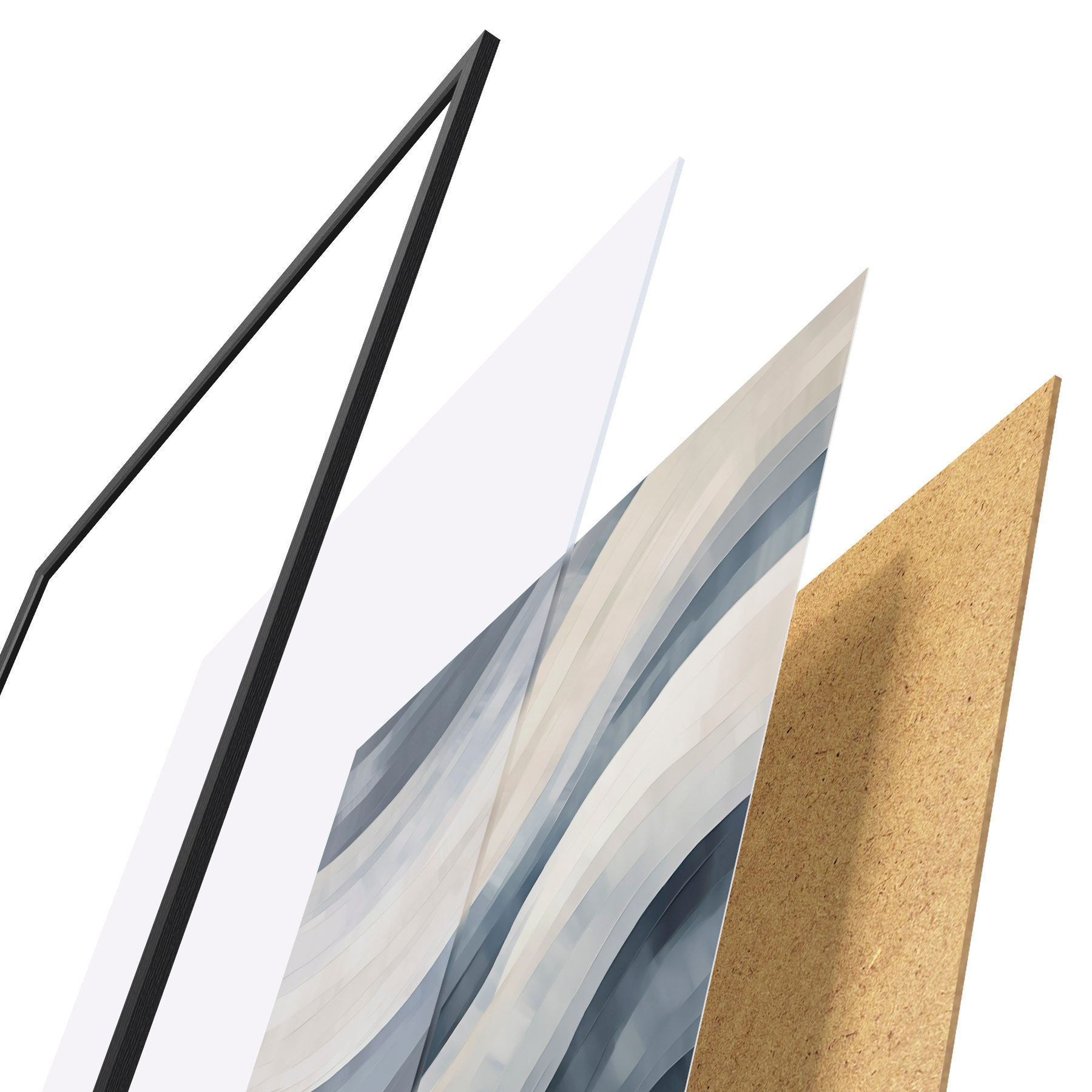 Poster Dungi largi abstracte, imitație de tablou d31111
