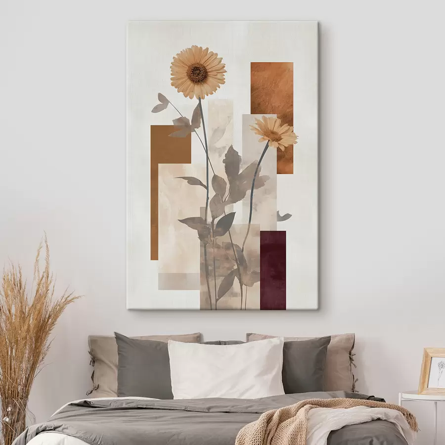 fototapet Flori și forme geometrice s51179
