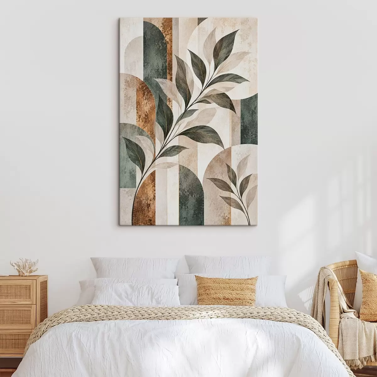 Tablouri Abstracție cu o ramură cu frunze s51181