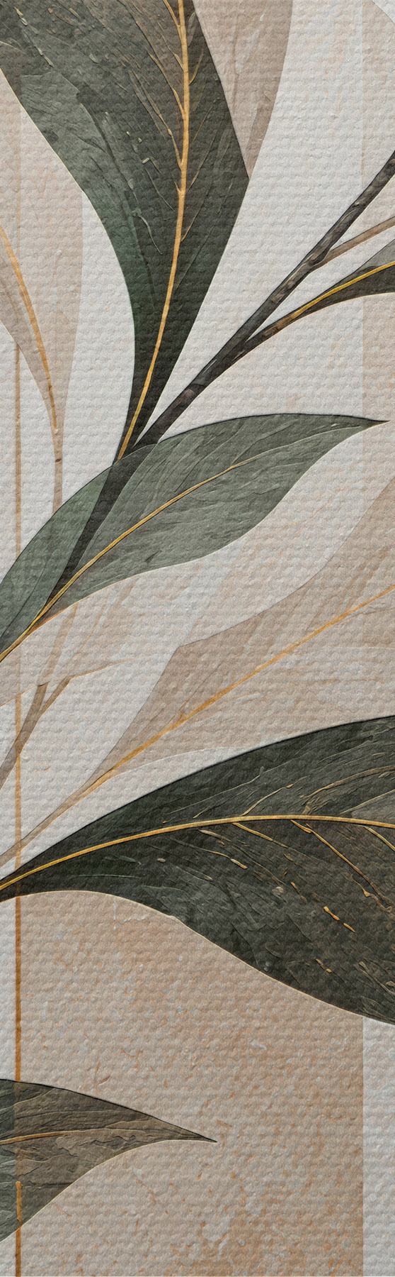 Tablouri Abstracție cu o ramură cu frunze s51181