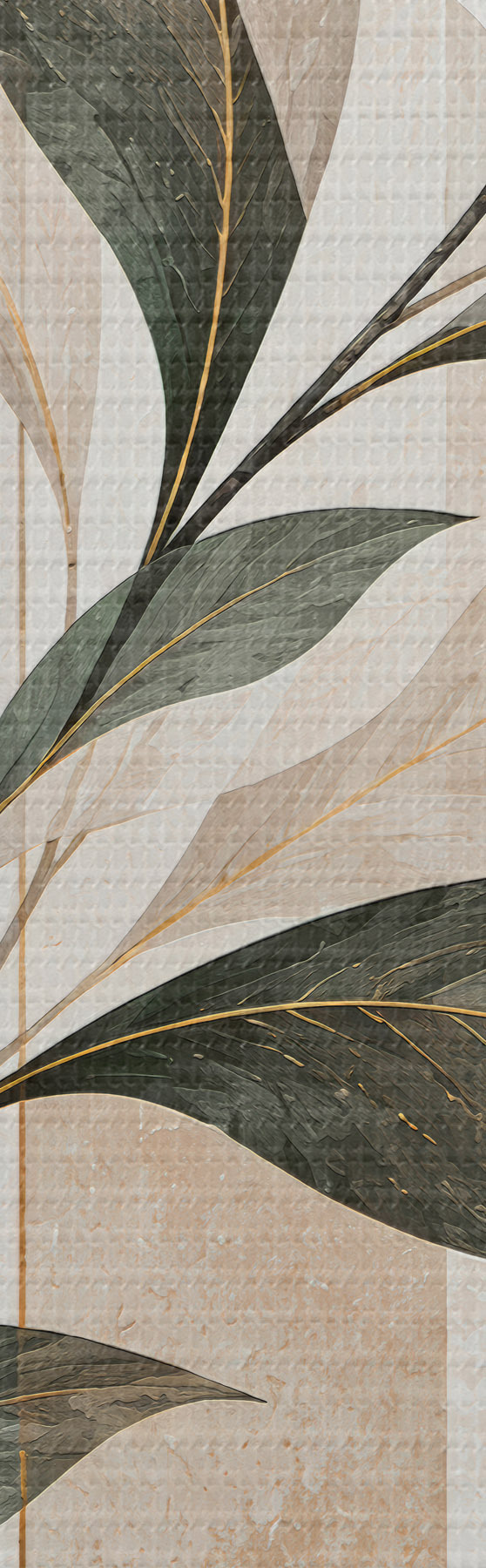 Tablouri Abstracție cu o ramură cu frunze s51181