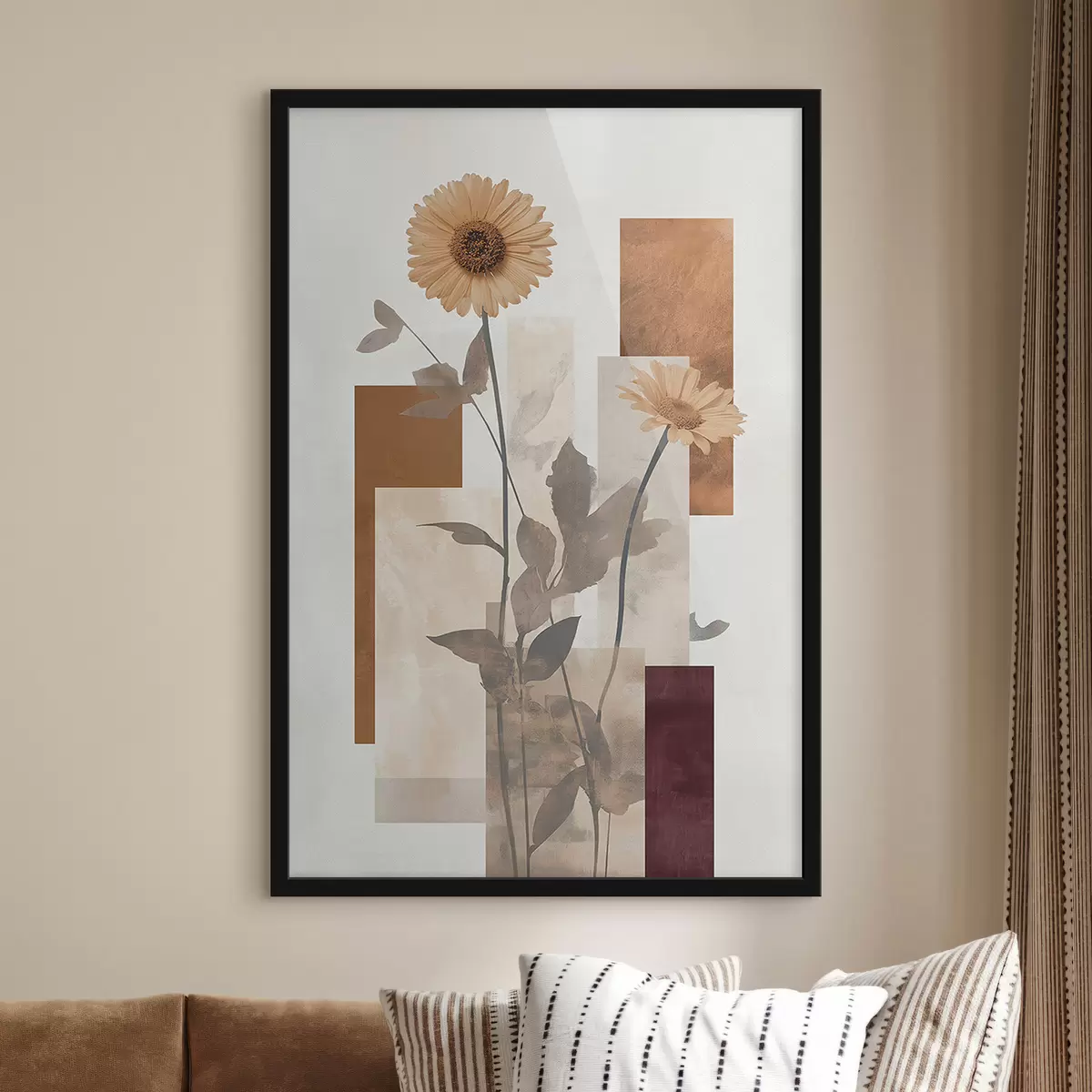 Poster Flori și forme geometrice f51179