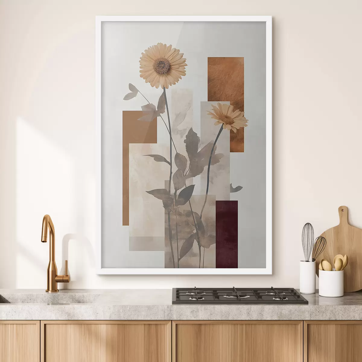 Poster Flori și forme geometrice f51179