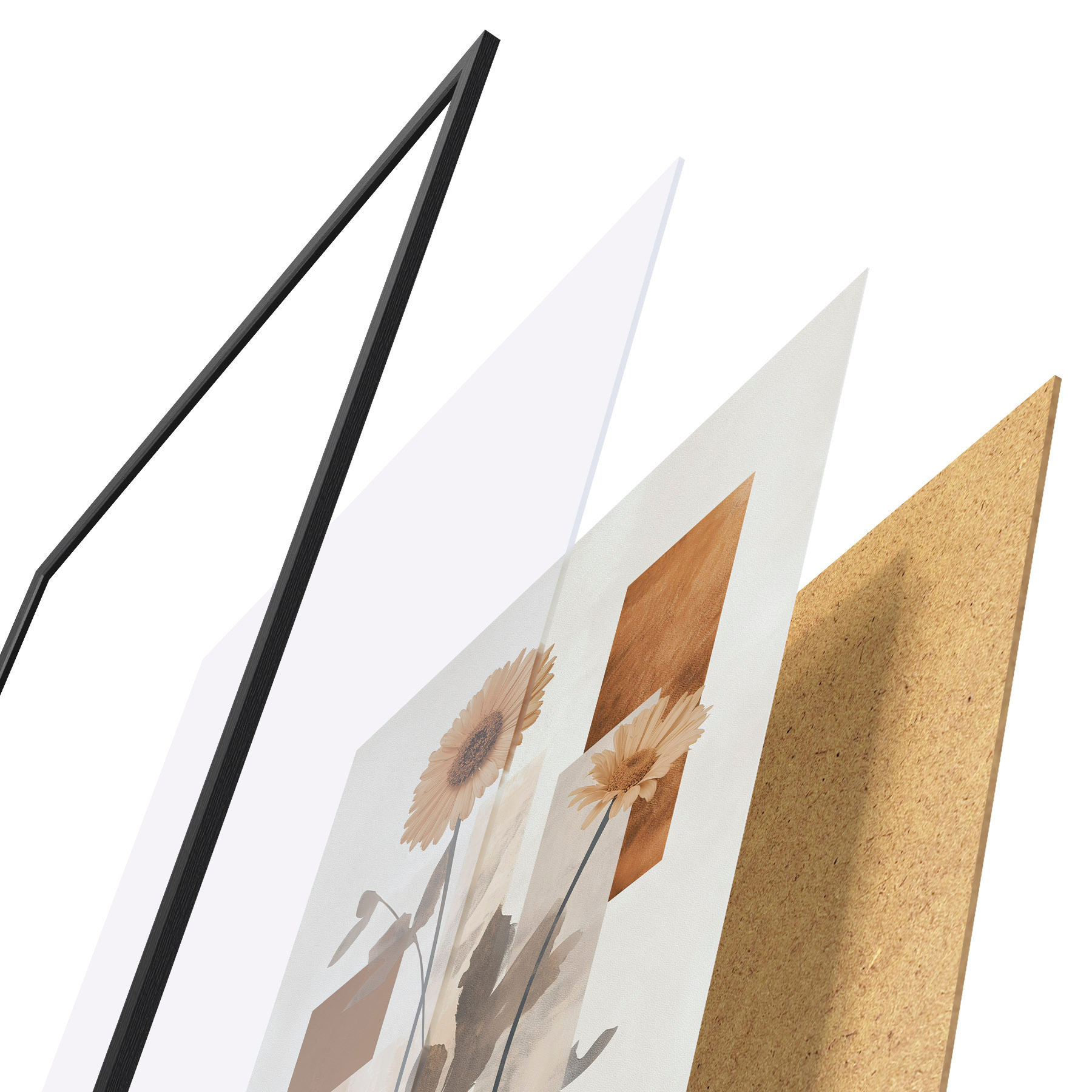 Poster Flori și forme geometrice f51179