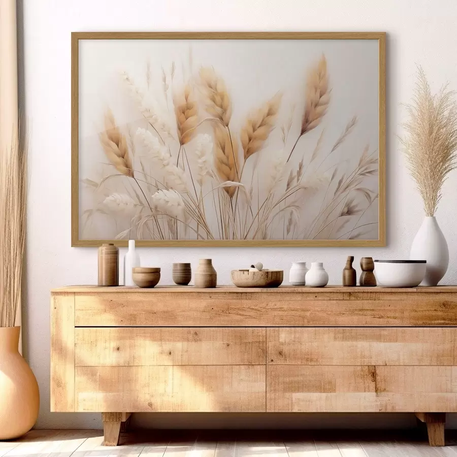 fototapet Iarbă pufoasă de pampas în stil ecologic f51093
