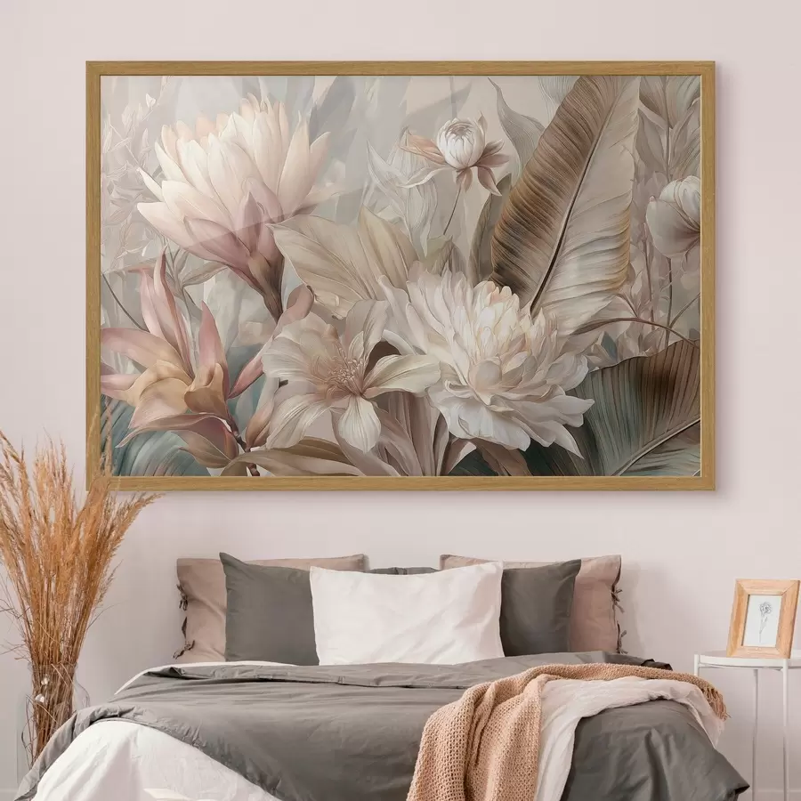 fototapet Buchet exotic în nuanțe pastelate f51095