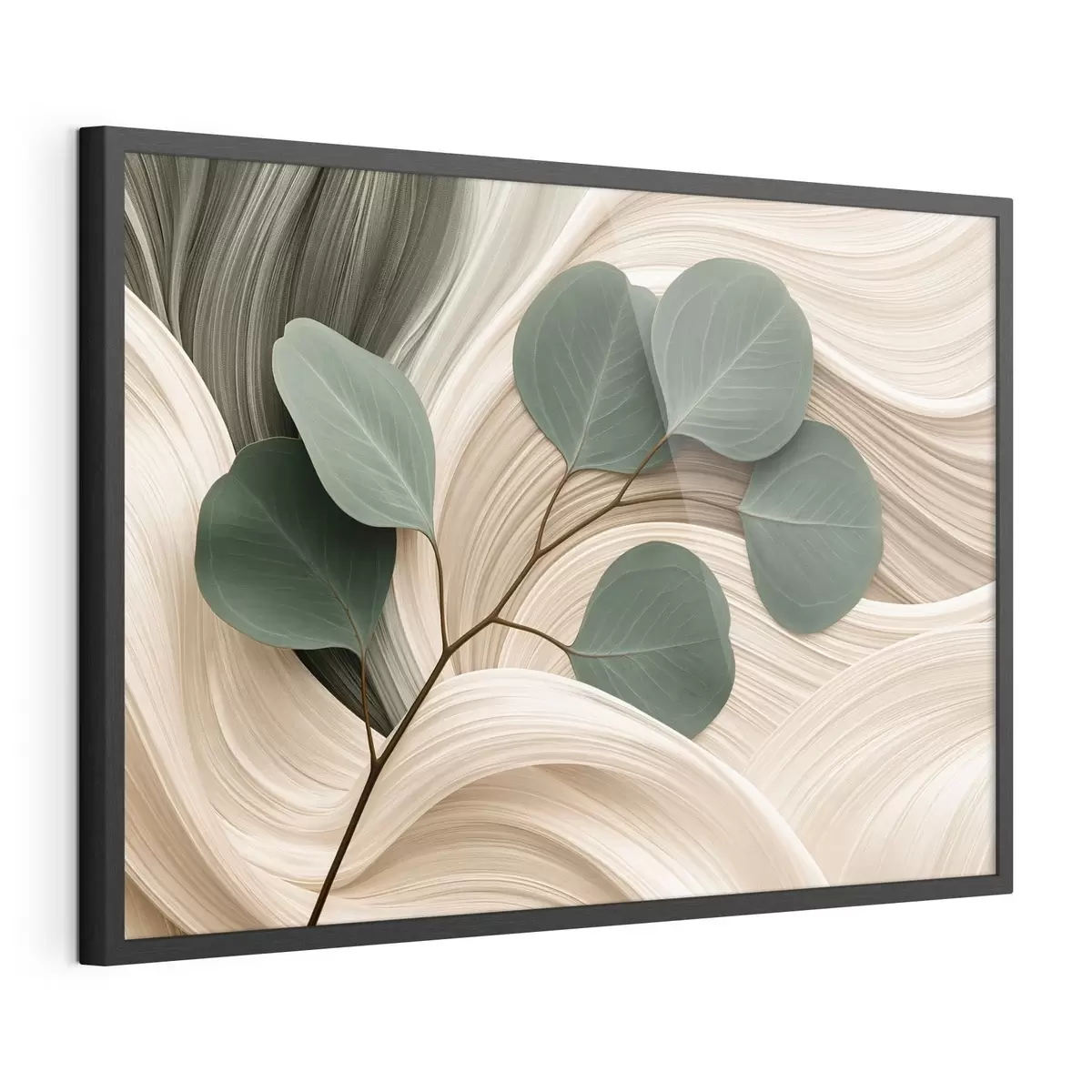 Poster Frunze abstracte și linii ondulate f51283