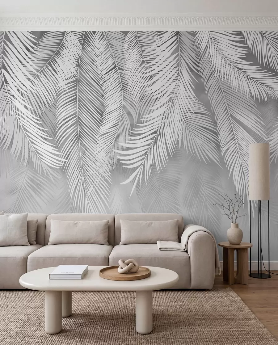 fototapet Cortină de palmieri argintii u48556v7