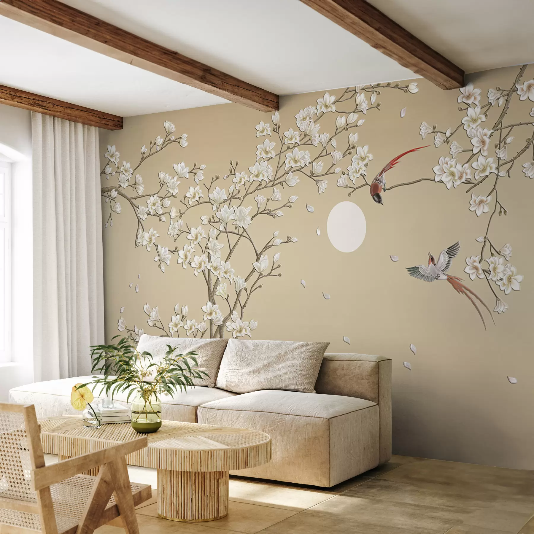 fototapet Păsări, stil chinezesc u72938