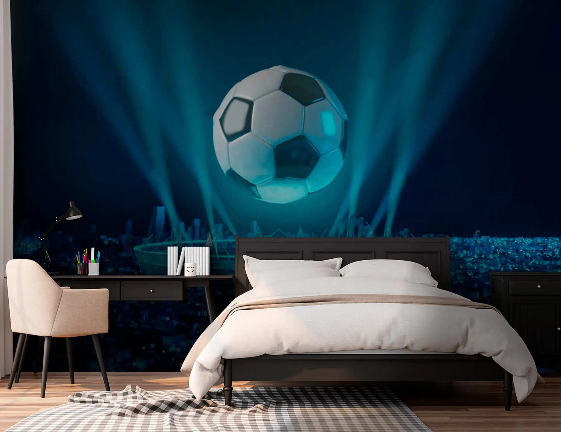 fototapet Mingea pe fundalul stadionului u72793