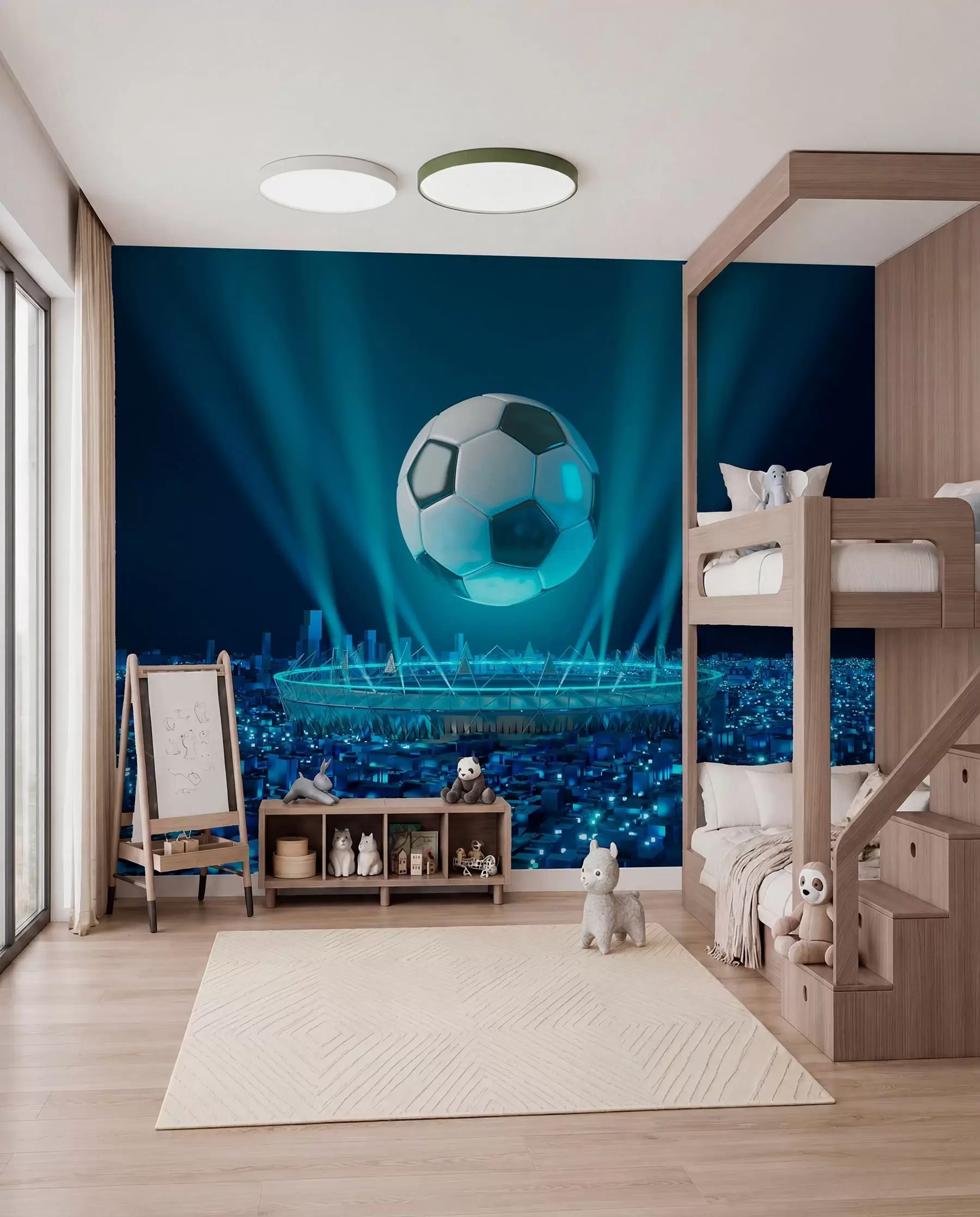 fototapet Mingea pe fundalul stadionului u72793
