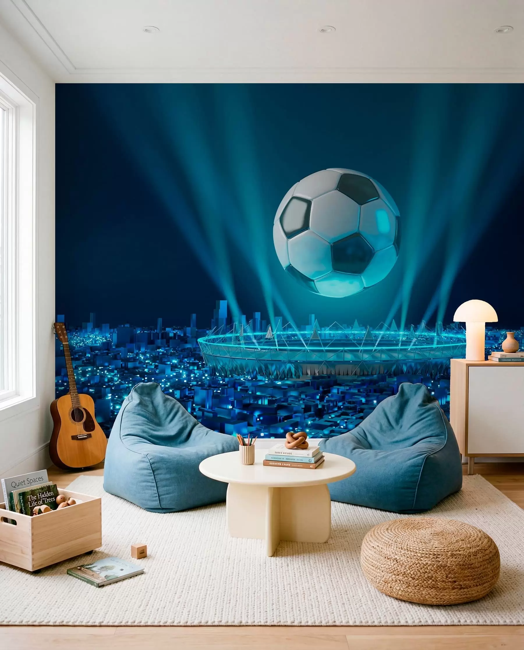 fototapet Mingea pe fundalul stadionului u72793