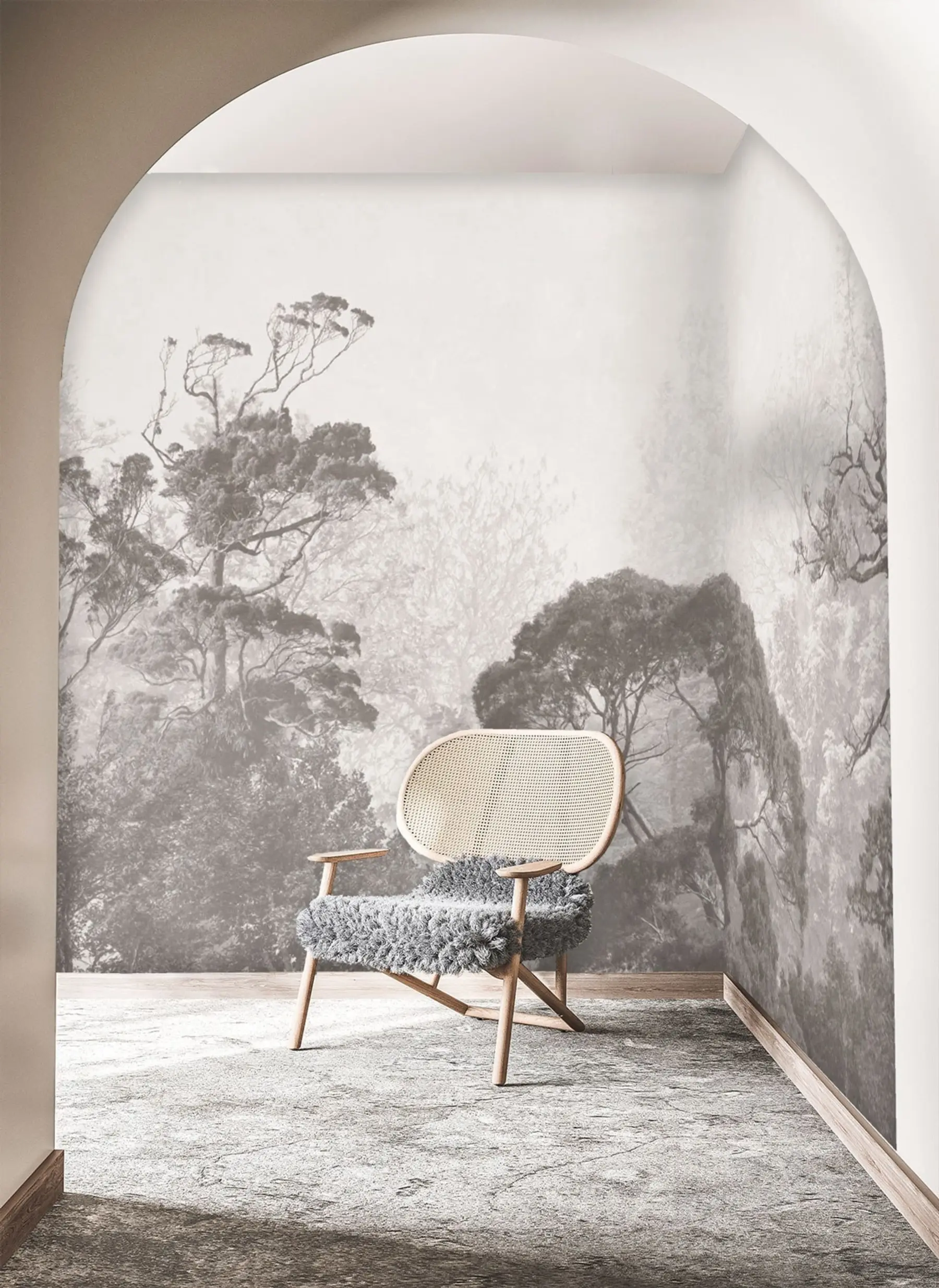 fototapet Copaci pe fundal de grunge u79824