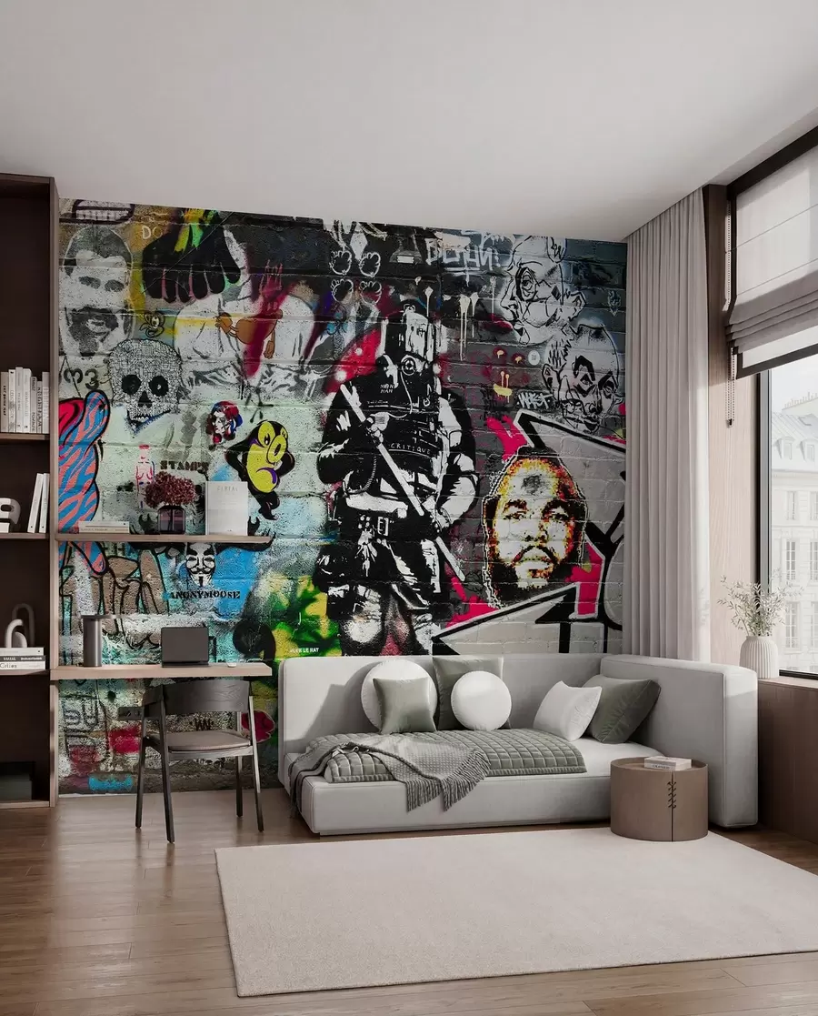fototapet Graffiti, artă și fonturi u12434