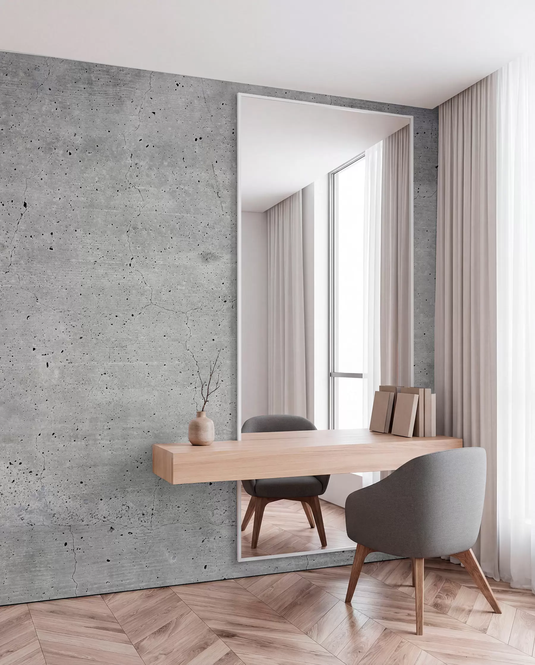 fototapet Gri, model e beton u13522