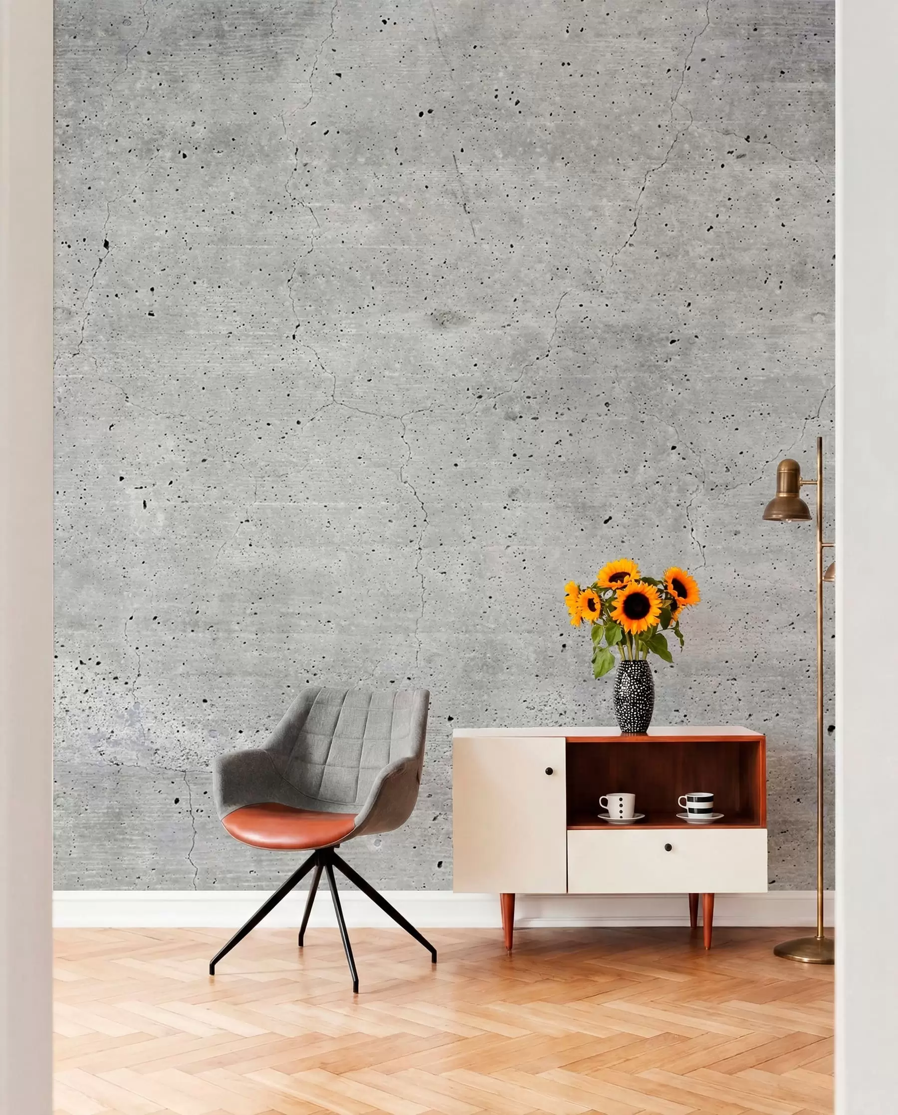 fototapet Gri, model e beton u13522
