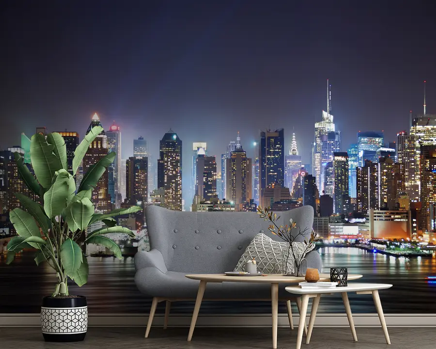 fototapet Clădire, zgârie-nori e apă u54515