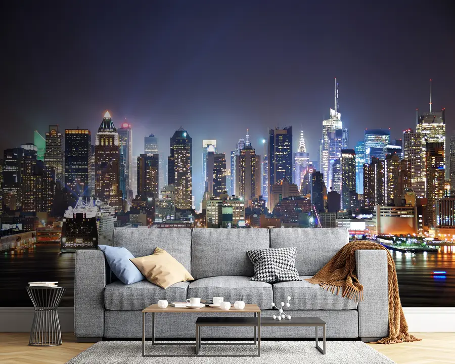 fototapet Clădire, zgârie-nori e apă u54515