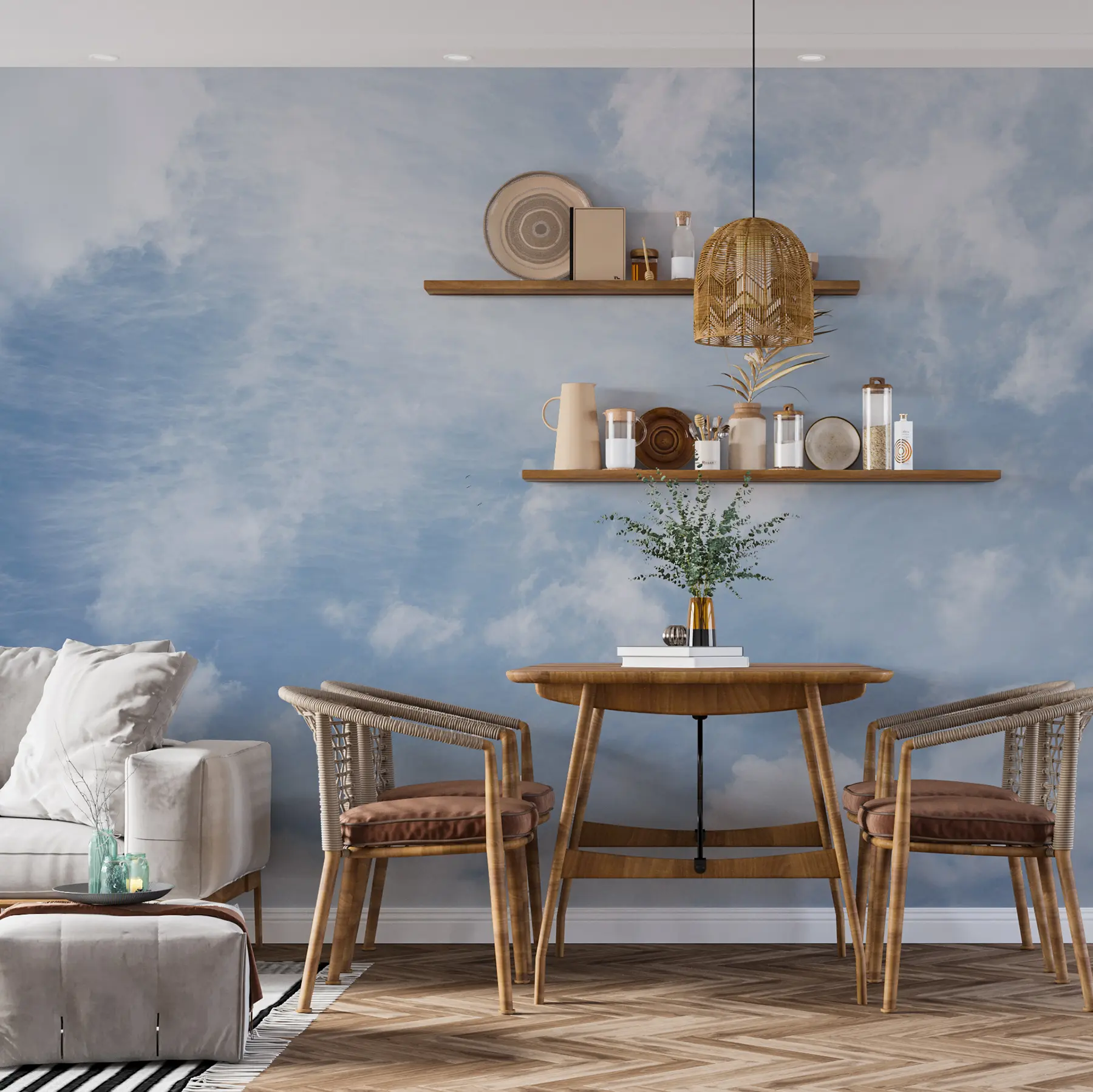 fototapet Nori, cer albastru u21064