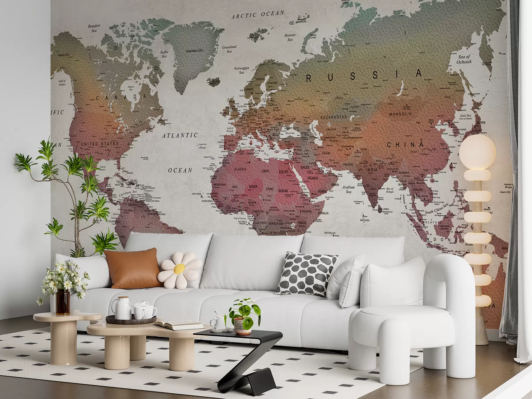 fototapet Brown, world e ecoregion u64316