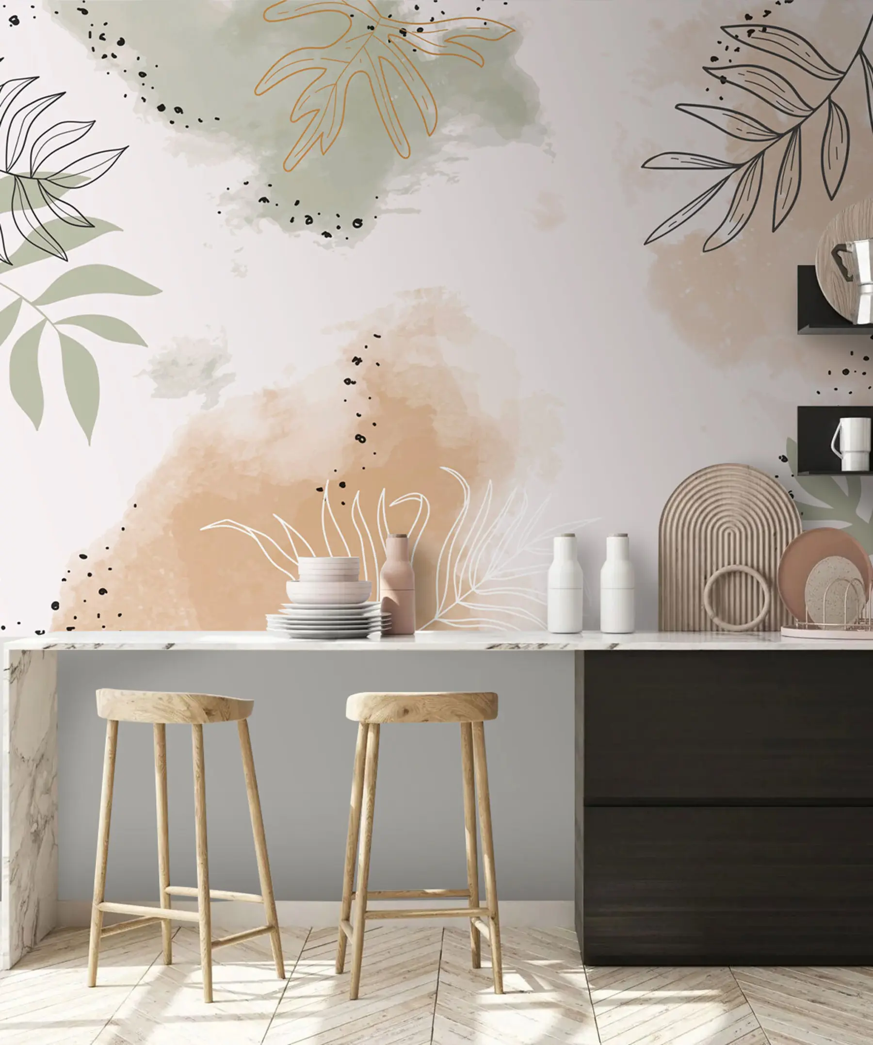 fototapet Frunzele - forme ale naturii u73684