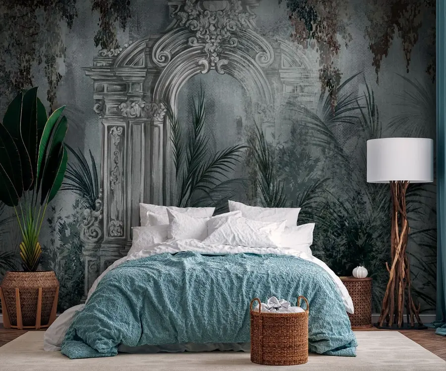 fototapet Noua tendință de decor Arc antic în plante u73897