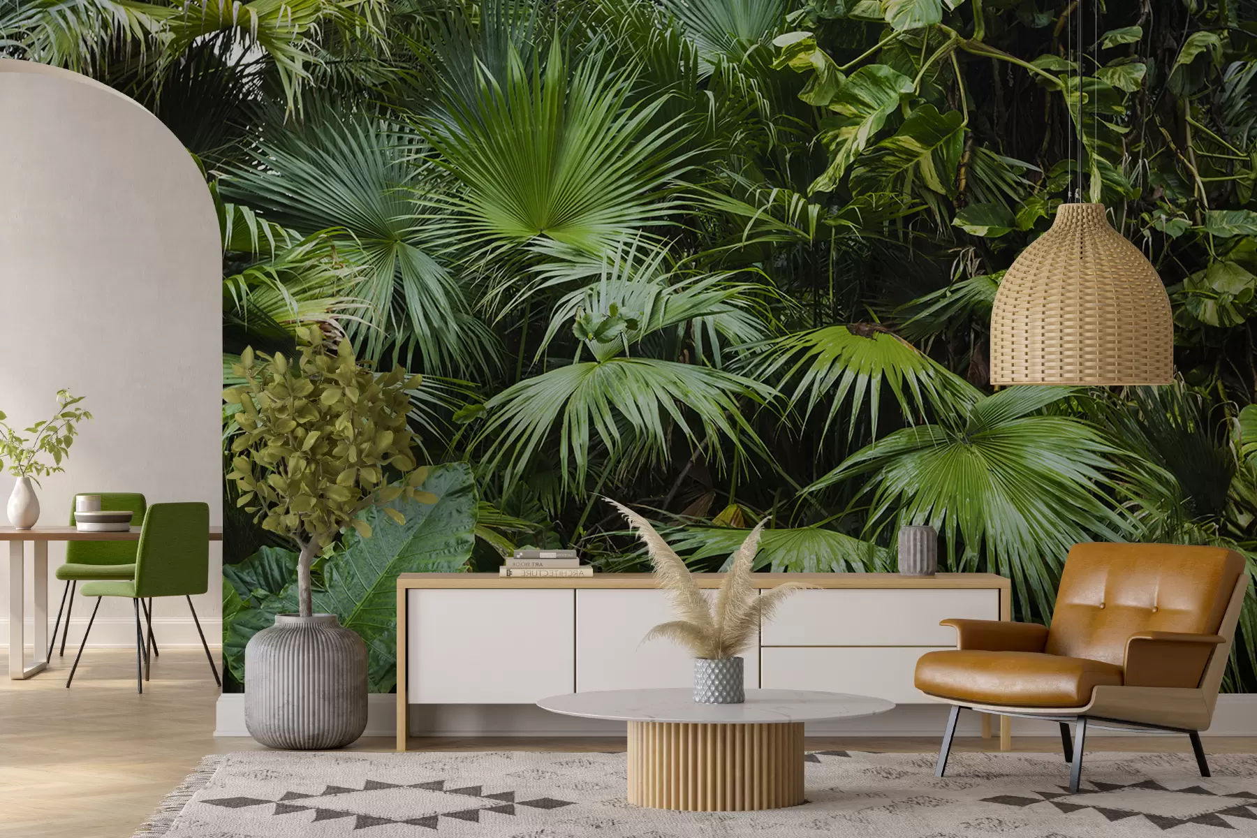 fototapet Frunze umede în junglă u93616