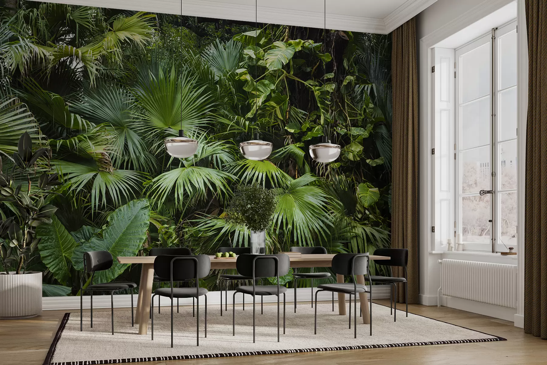 fototapet Frunze umede în junglă u93616