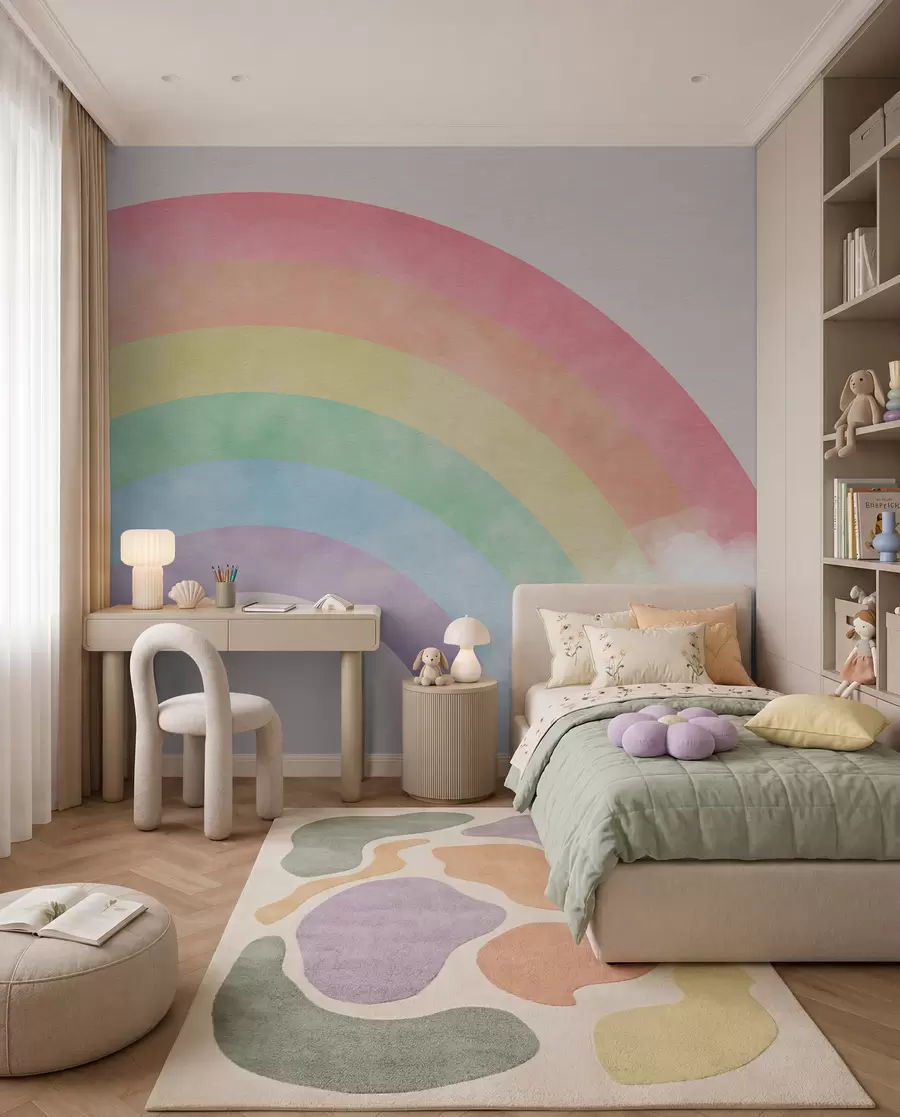 fototapet Curcubeu prin nori moi u93619