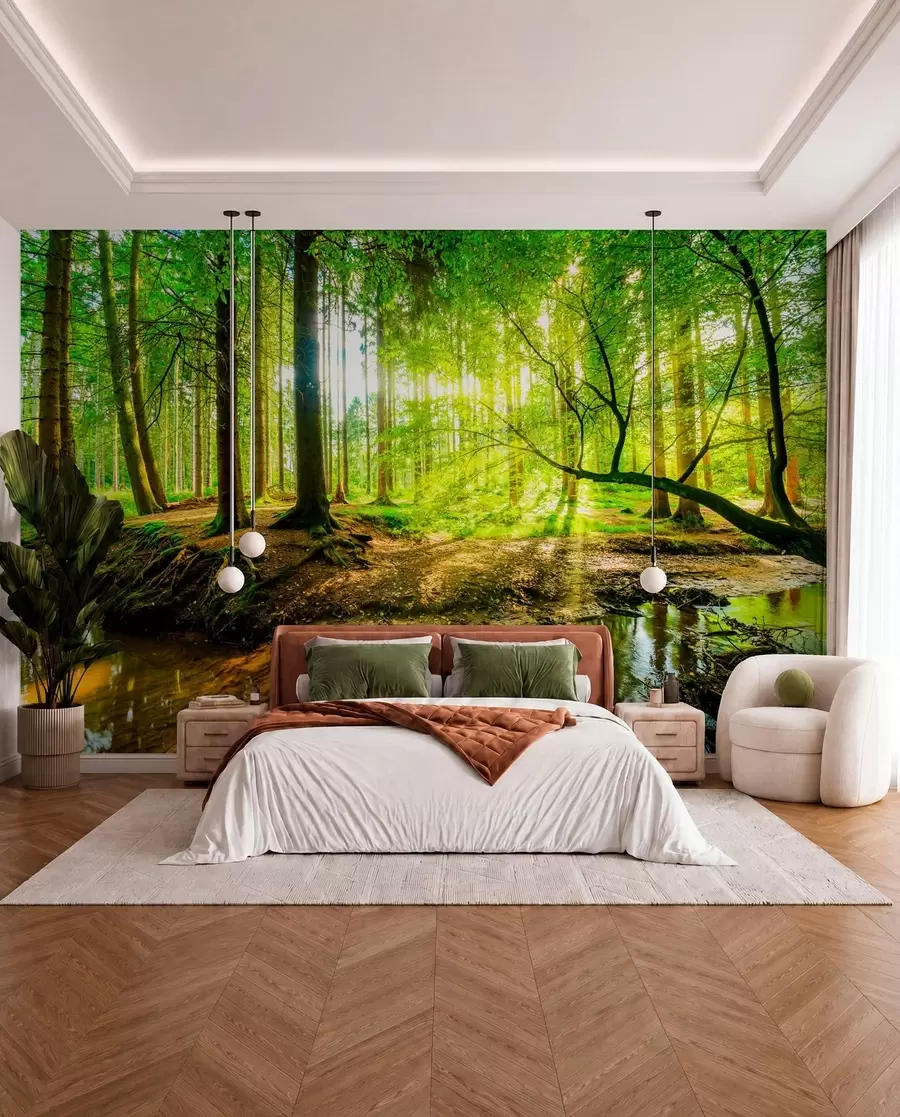 fototapet Transparența fluxului forestier u93621
