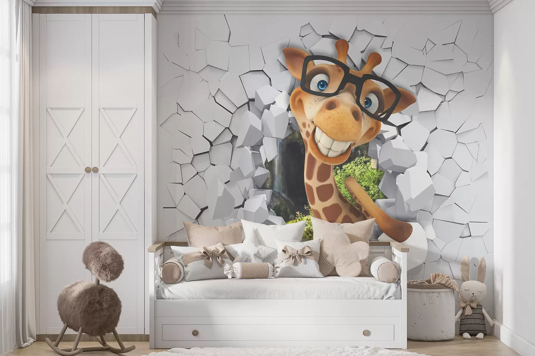 fototapet Girafa 3D u93624